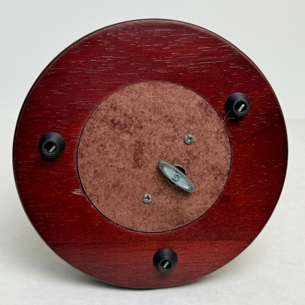 Vtg Musical Santa Figurine Wooden Base 12" Tall O Tannenbaum Wind Up Red Cape - Picture 8 of 16